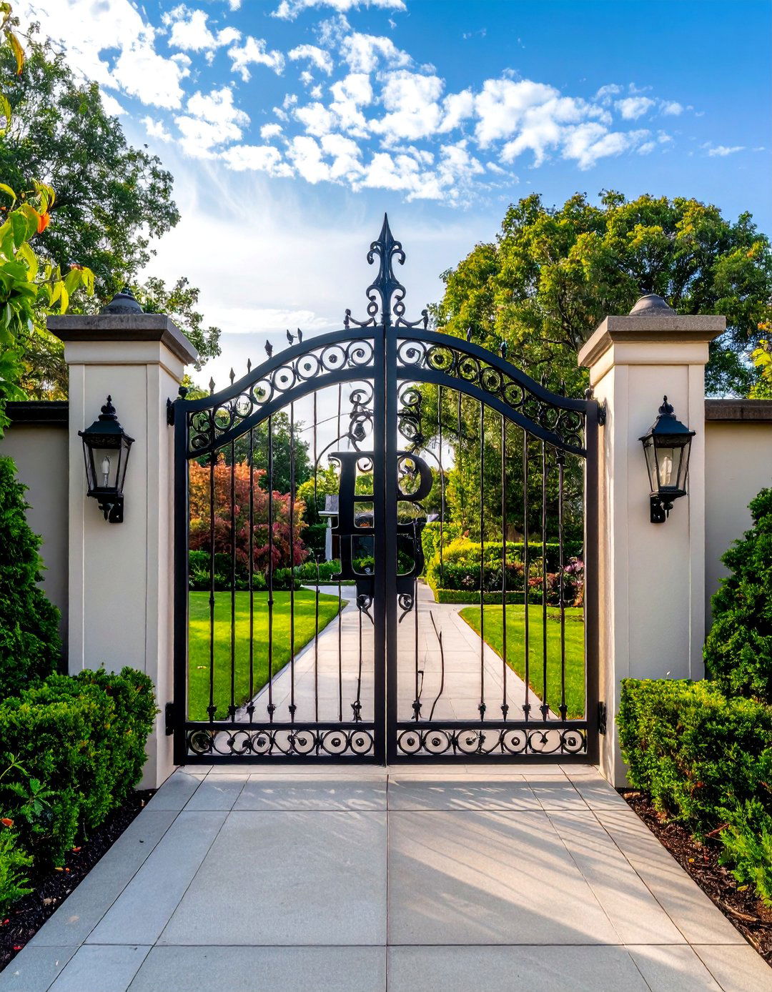 Personalized Monogram Metal Garden Gate - 25 Metal Garden Gate Ideas for a Stylish Entrance