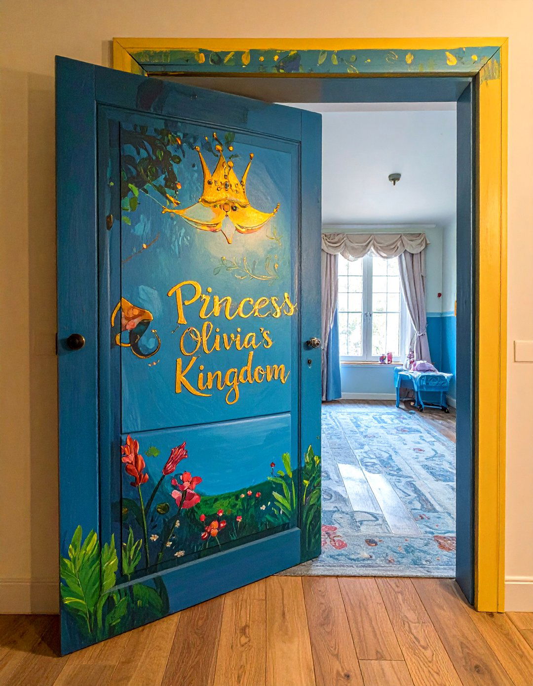Personalized Storybook Entrance - 25 Princess Room Ideas for a Dreamy Kids Room
