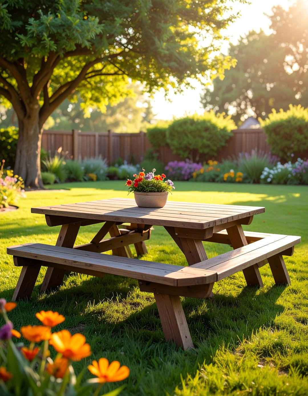 Picnic Table Tradition - 40 Cozy Outdoor Seating Ideas for Your Backyard