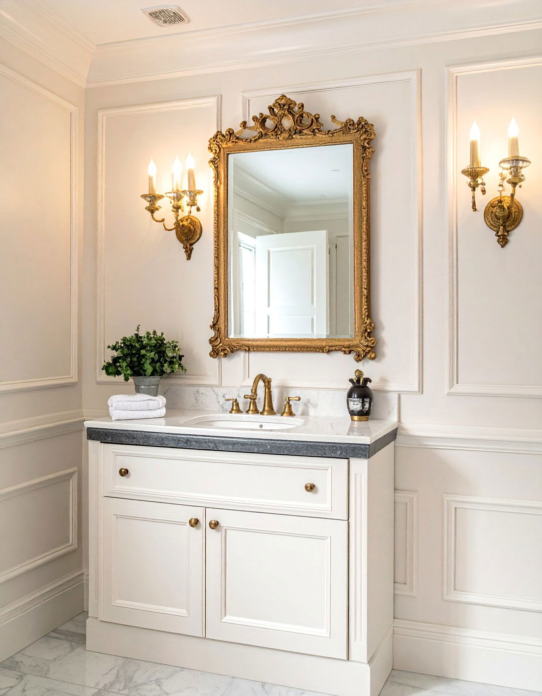 Picture Frame Moulding Powder Room Wainscoting - 25 Powder Room Wainscoting Ideas for a Stylish Bathroom