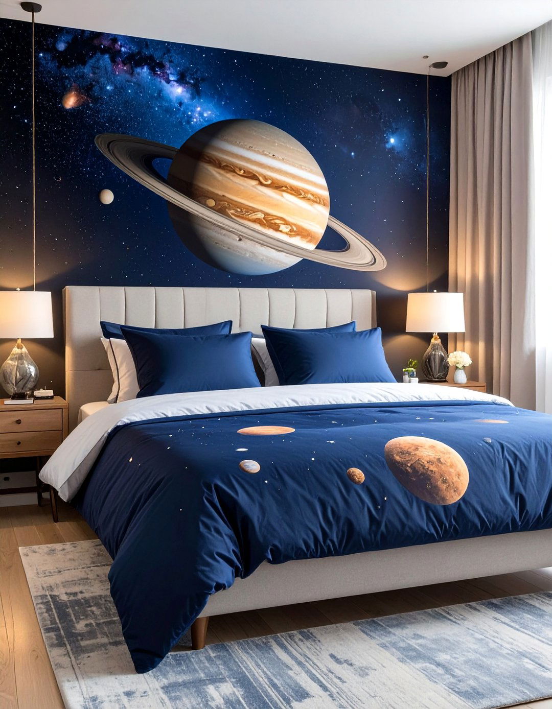 Planetary Bedding and Linens - 20 Galaxy Space-themed Bedroom Ideas for Dreamers