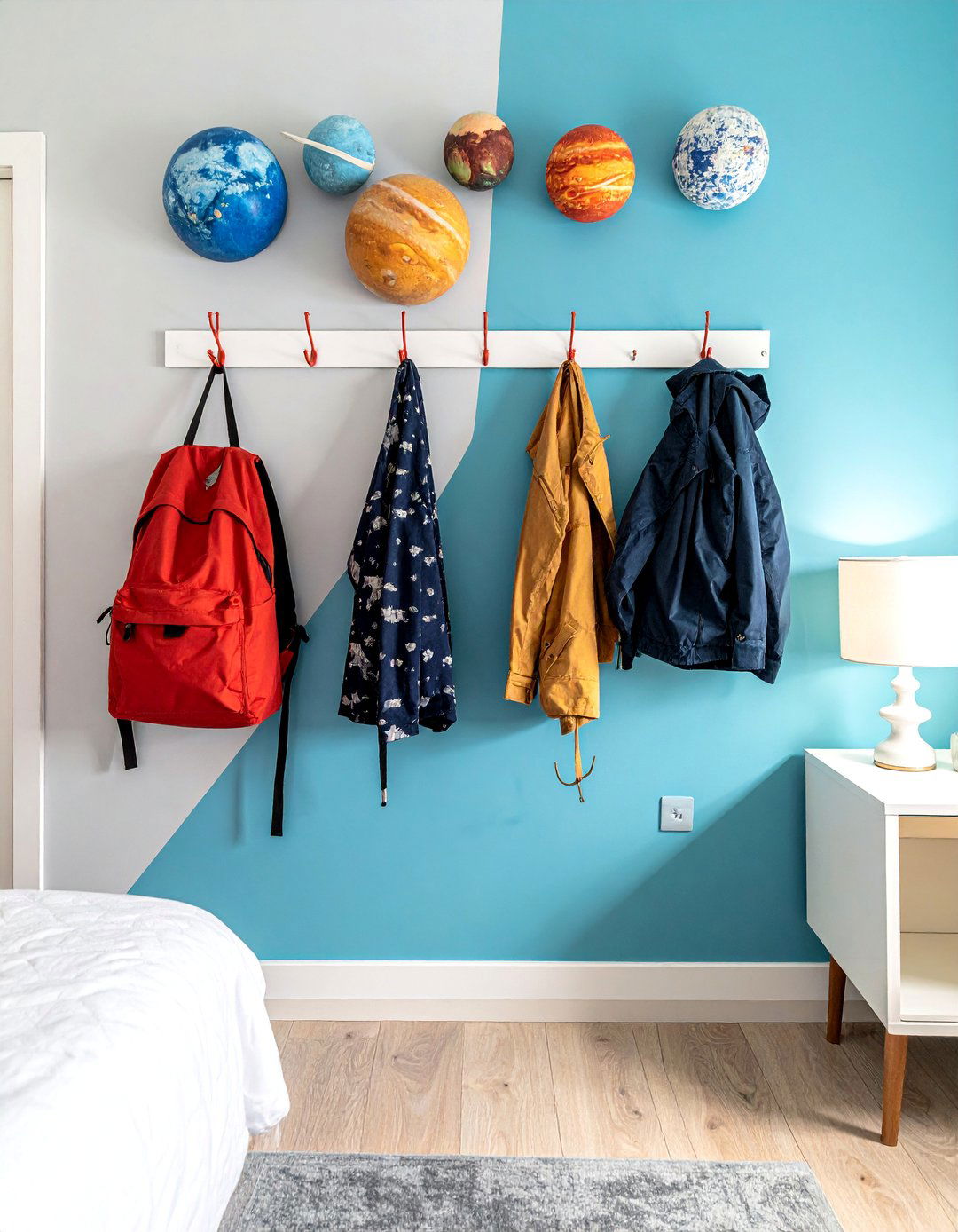 Planetary Coat Hooks - 20 Galaxy Space-themed Bedroom Ideas for Dreamers