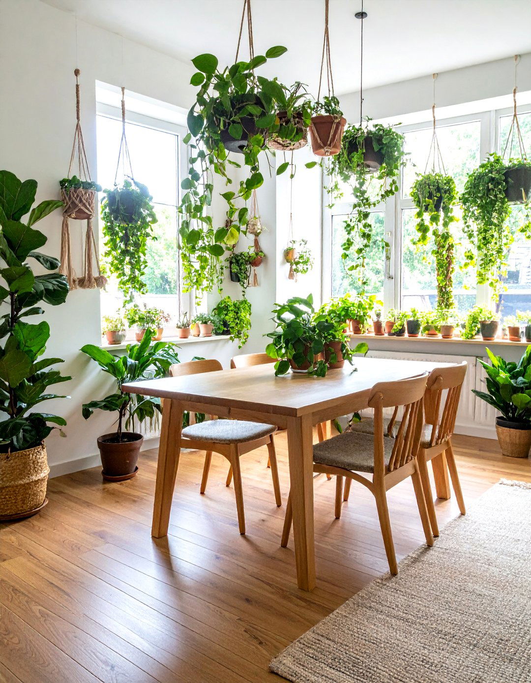 Plant Filled Dining Area - 20 Casual Dining Room Ideas for Everyday Comfort