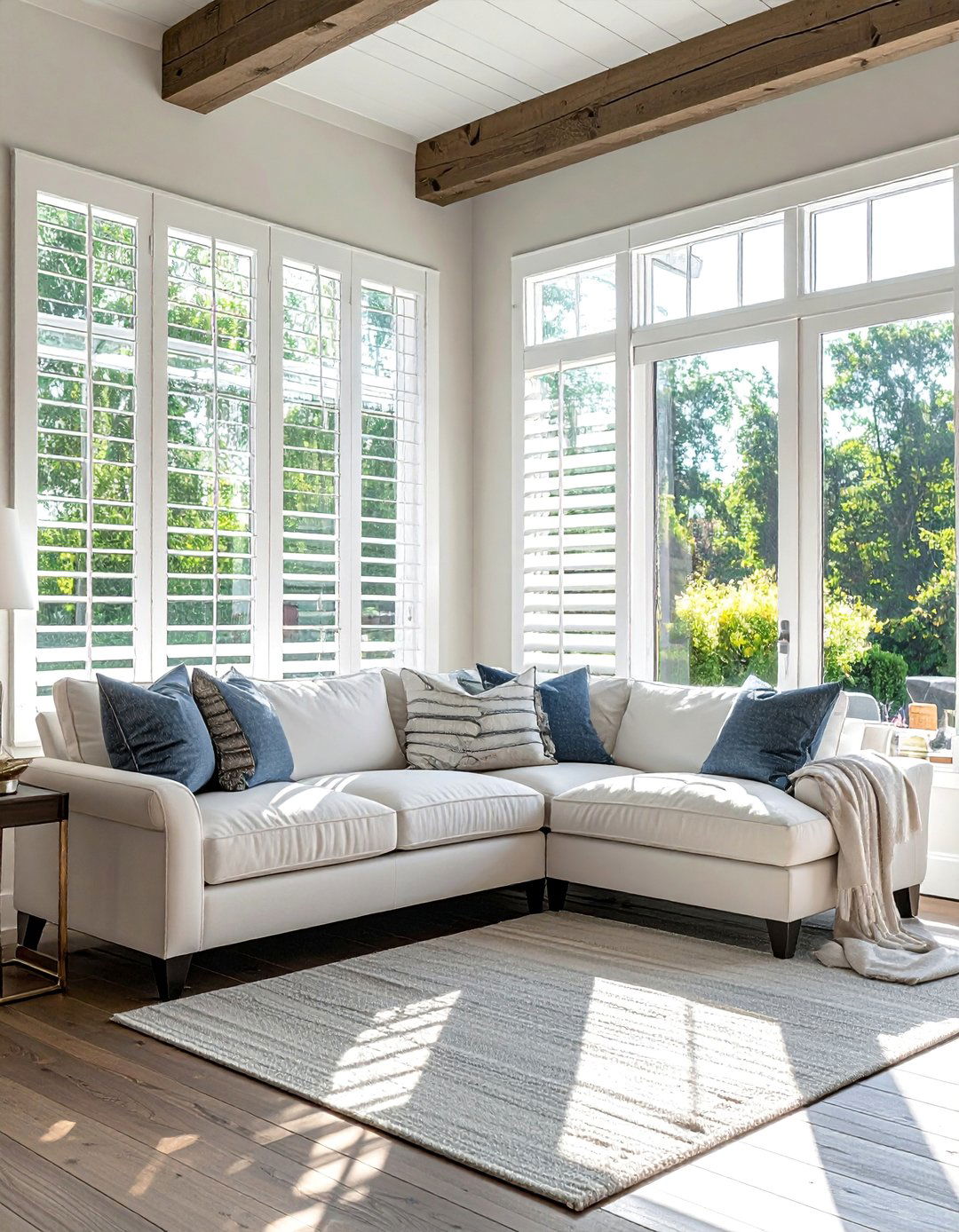 Plantation Shutters for Farmhouse Windows - 40 Farmhouse Window Treatment Ideas for a Cozy Home