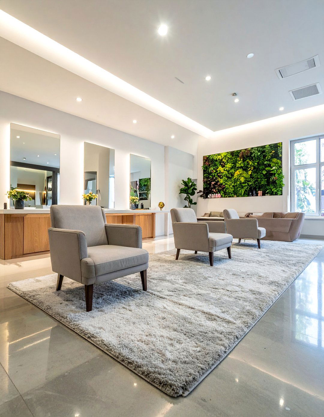 Plush Area Rug Nail Salon Design - 30 Nail Salon Interior Design Ideas for a Chic Look