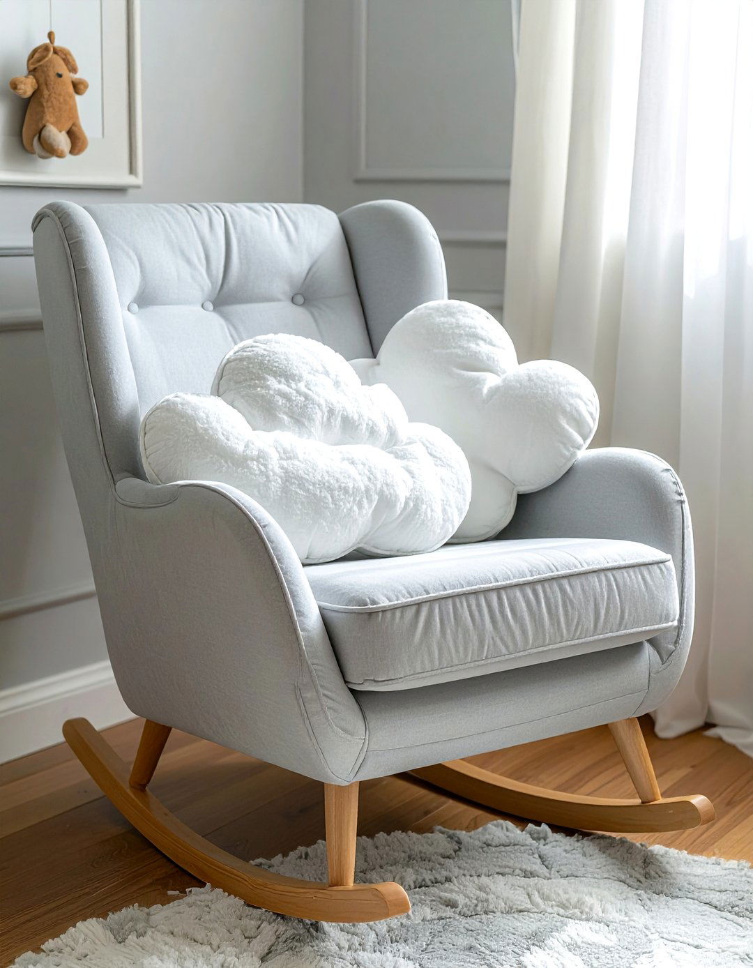 Plush Cloud Shaped Throw Pillows - 15 Cloud-Themed Nursery Ideas for a Dreamy Baby Room