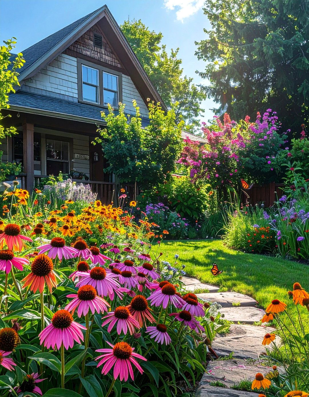 Pollinator Friendly Paradise - 40 Front Yard Landscaping Ideas to Boost Curb Appeal