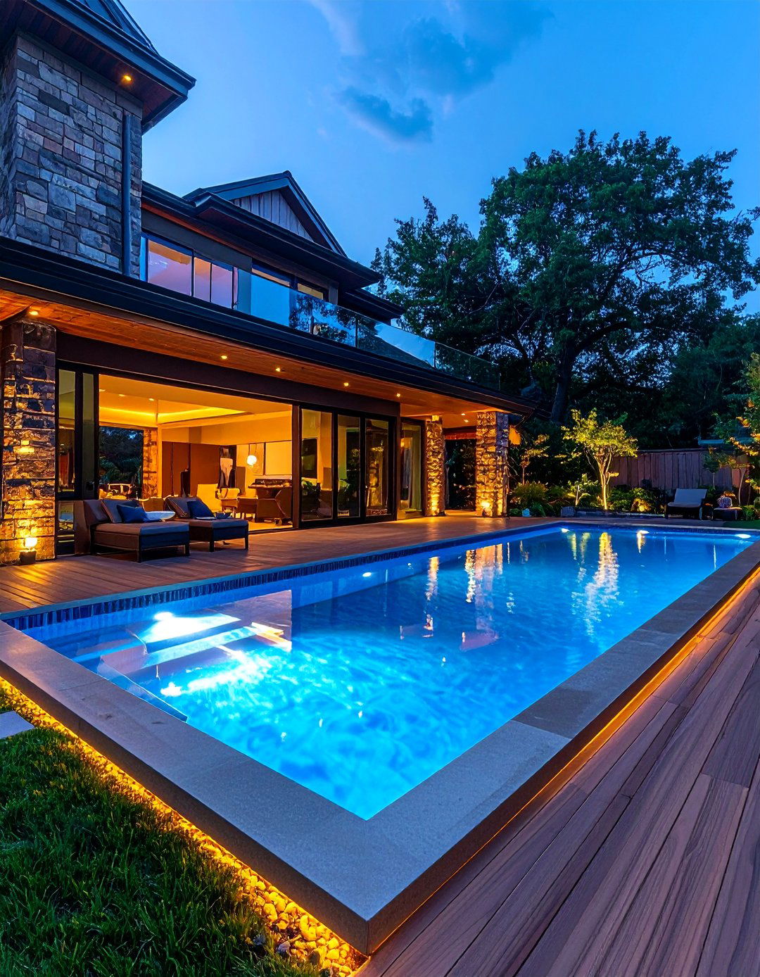 Pool Area Ambiance - 40 Garden Lighting Ideas to Illuminate Your Outdoor Space
