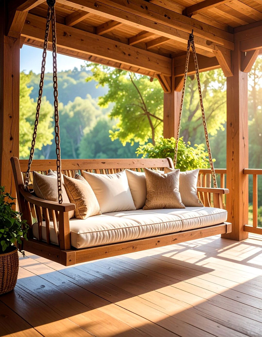Porch Swing Relaxation Center - 30 Rustic Porch Ideas to Enhance Your Outdoor Space