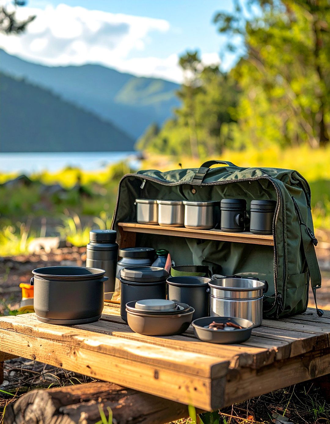 Portable Camping Style Setup - 20 Mud Kitchen Ideas for Outdoor Play Fun