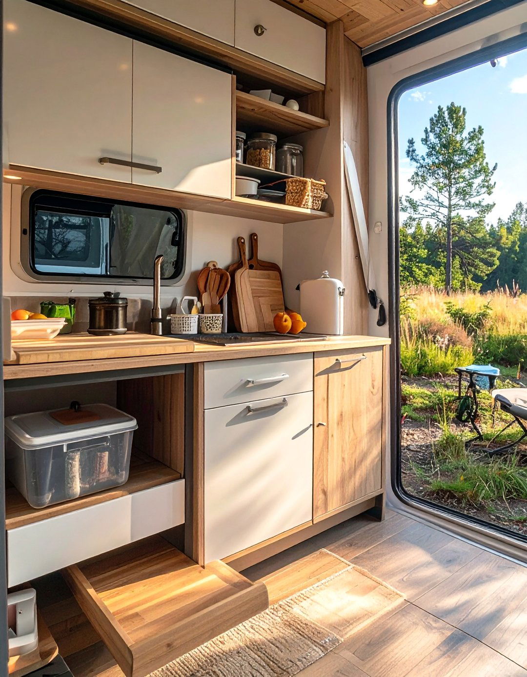 Portable Kitchen Extension - 30 RV Campsite Decorating Ideas for a Cozy Outdoor Retreat