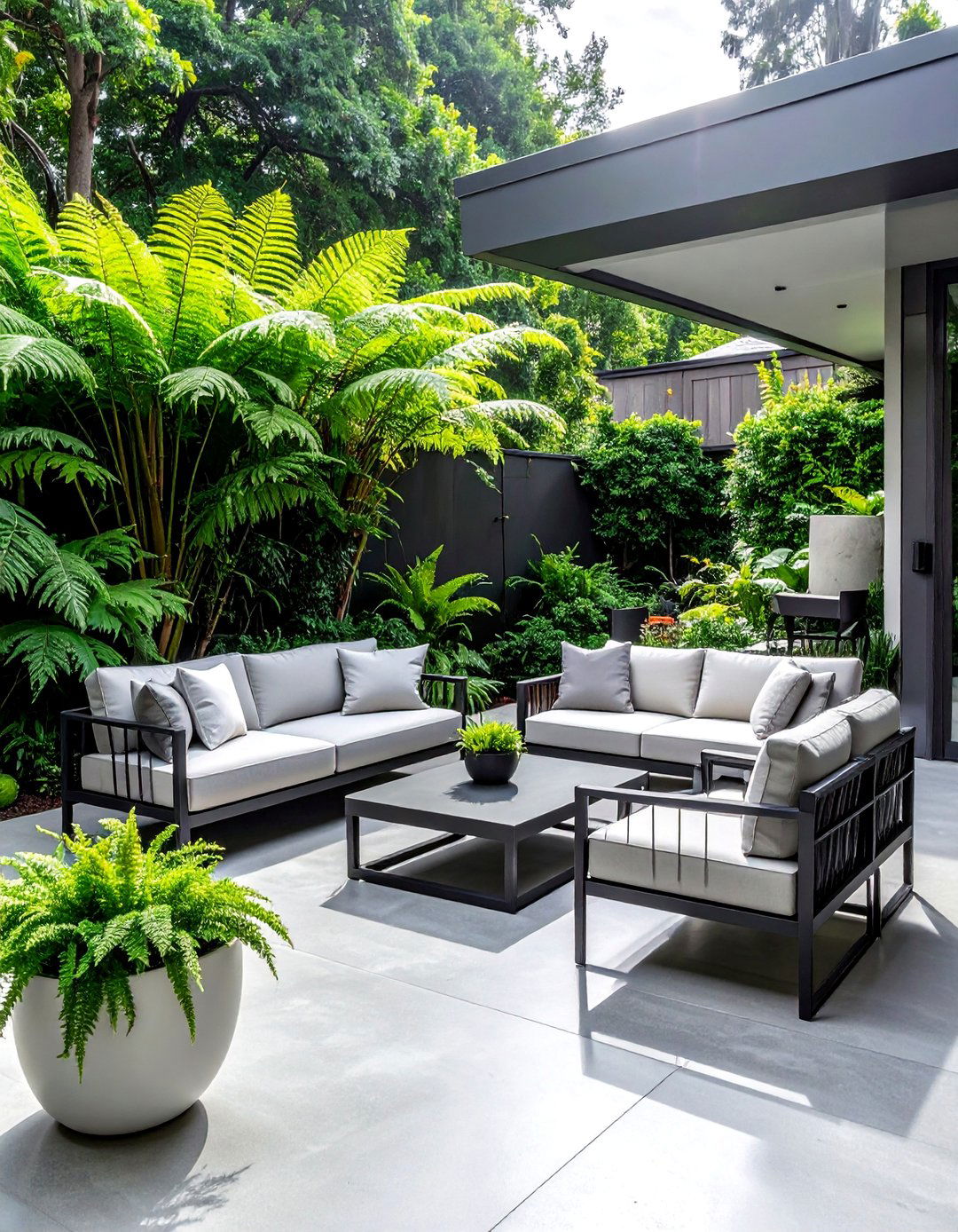 Poured Concrete Garden Patio - 25 Concrete Garden Ideas to Enhance Your Outdoor Aesthetic
