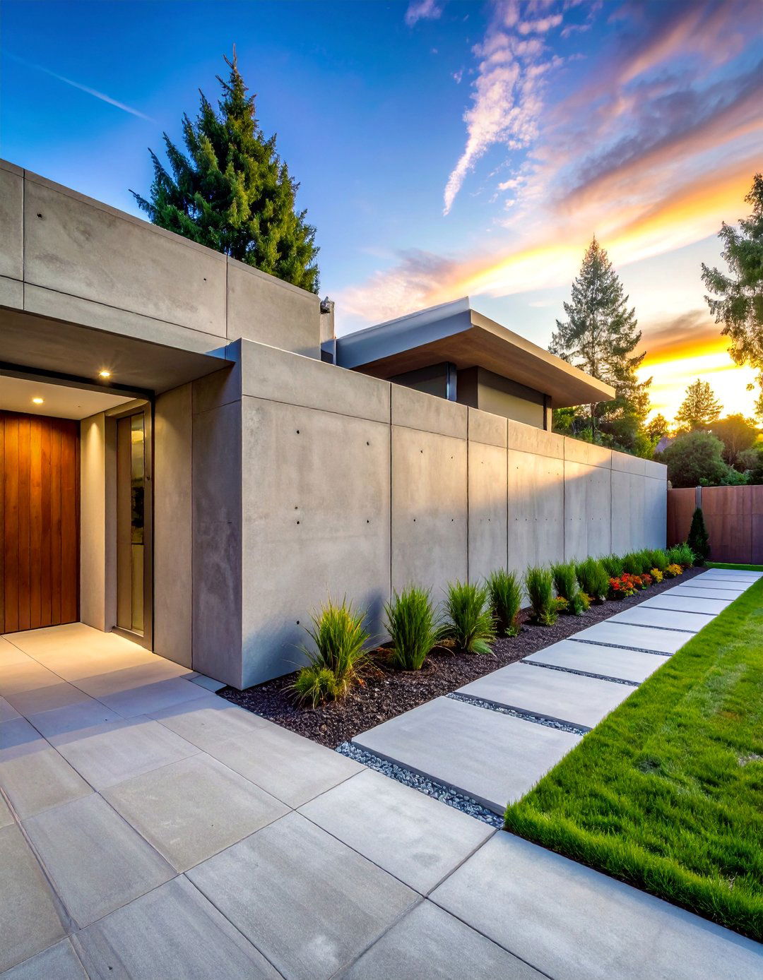 Pre Cast Concrete Wall Panels for Fencing - 25 Concrete Landscaping Ideas for Modern Outdoor Spaces
