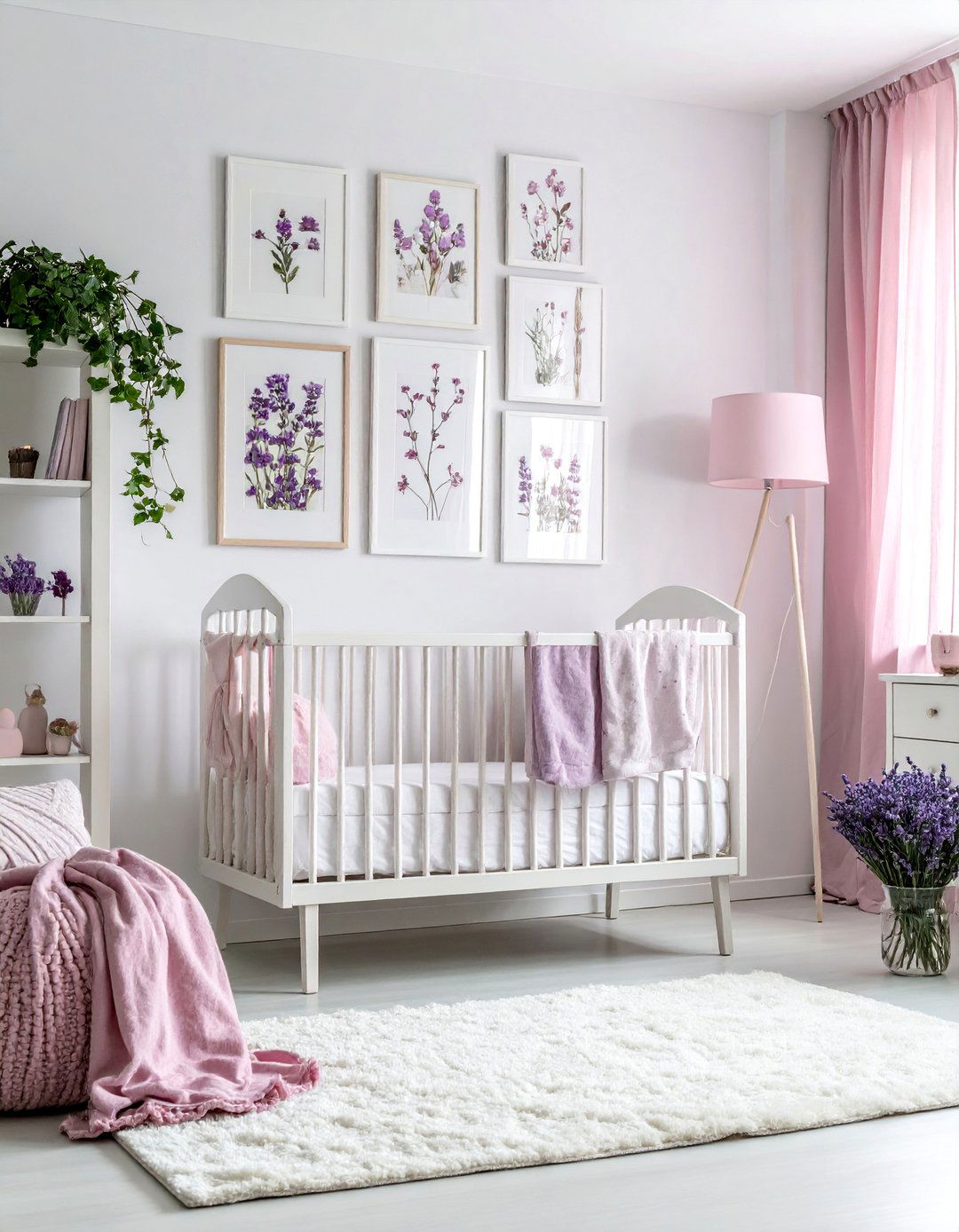 Pressed Flower Art Themed Nursery - 20 Nature Themed Nursery Ideas for a Serene Space