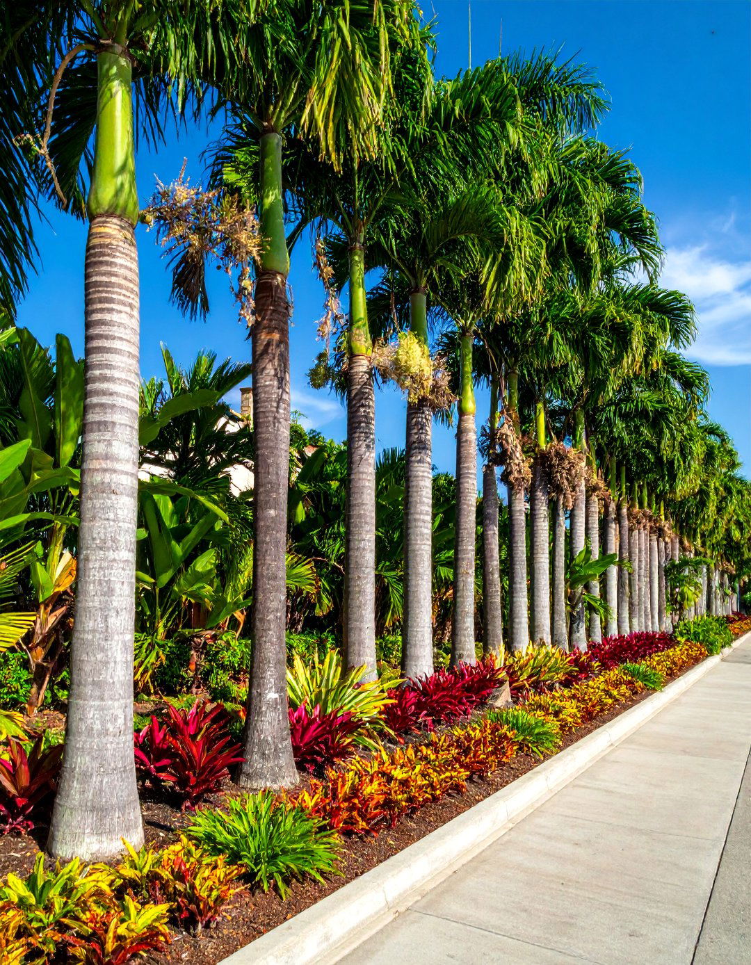 Privacy Screen Palm Wall - 30 Front Yard Palm Tree Landscape Design Ideas