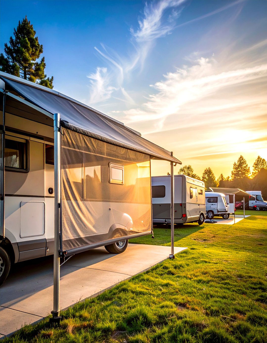 Privacy Screen Sanctuary - 30 RV Campsite Decorating Ideas for a Cozy Outdoor Retreat