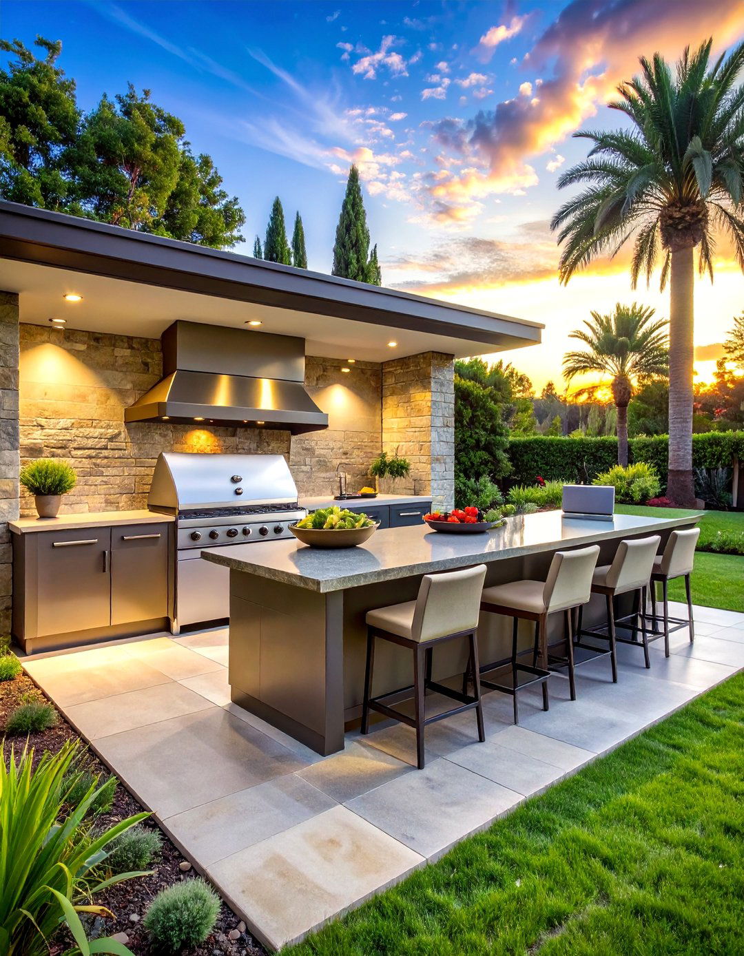 Professional Outdoor Kitchen Design - 30 Luxury Garden Design Ideas for a Stunning Outdoor Space