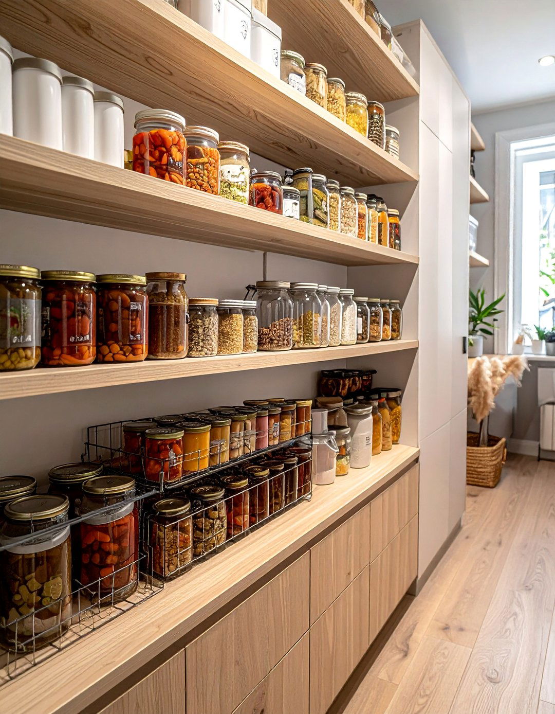Pull Out Shelving in a Small Pantry - 30 Small Pantry Ideas for Efficient Storage