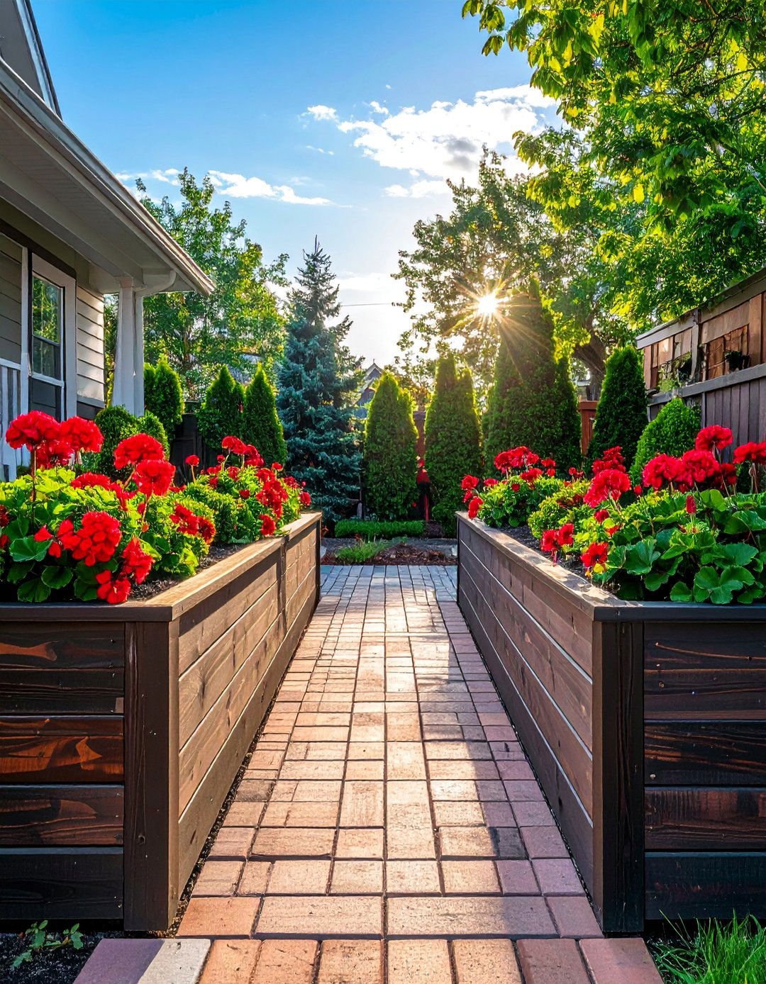 Raised Garden Beds Flanking the Entryway - 40 Small Front Yard Landscaping Ideas to Boost Curb Appeal