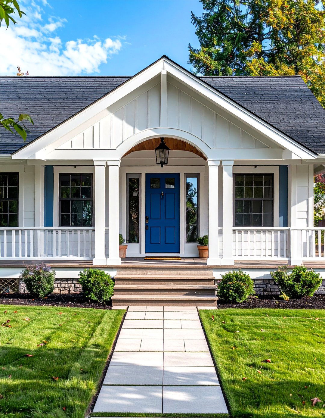 Raised Ranch Front Porch with an Arched Entryway - 25 Raised Ranch Front Porch Ideas for Curb Appeal