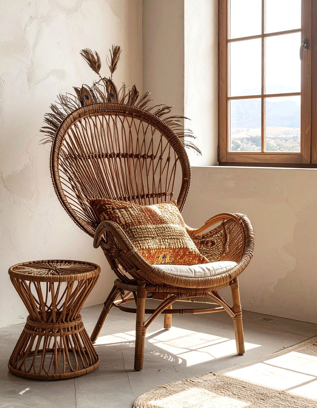 Rattan and Wicker Accent Pieces - 20 Bohemian Desert Decor Ideas for a Warm and Inviting Home