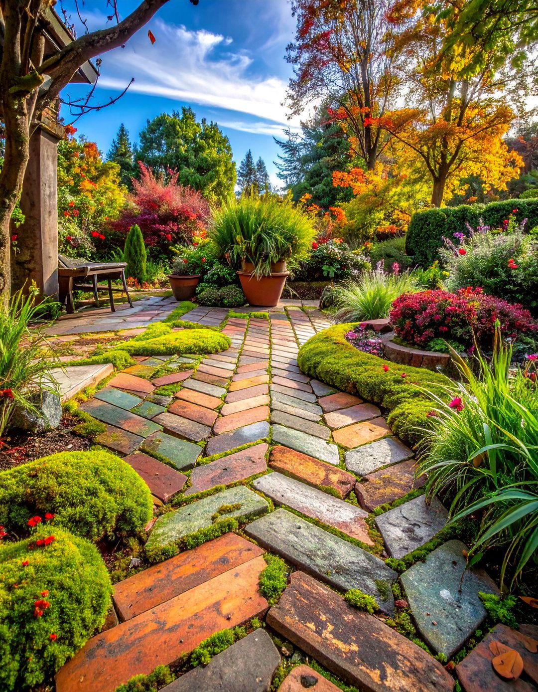 Reclaimed Brick Patios - 30 Rustic Landscaping Ideas to Transform Your Outdoor Space