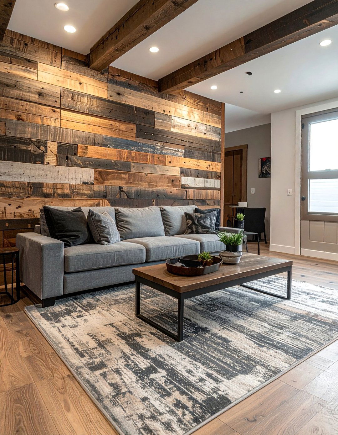 Reclaimed Wood Basement Accent Wall - 15 Basement Accent Wall Ideas to Transform Your Space