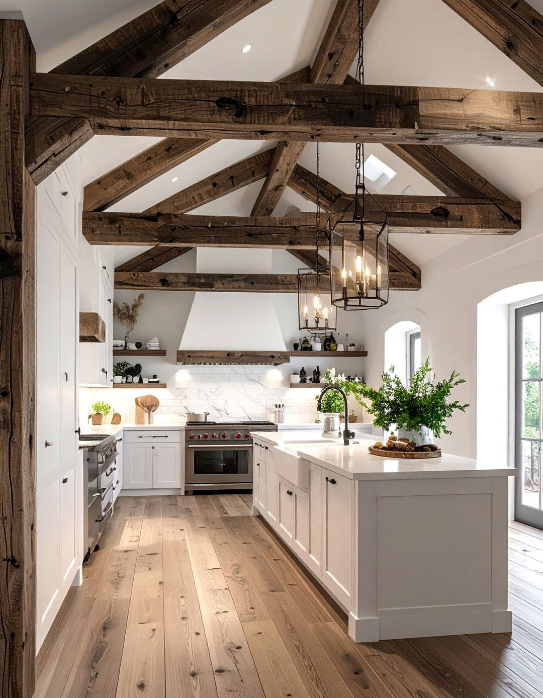 Reclaimed Wood Ceiling Beams - 40 Kitchen Decor Ideas to Refresh Your Cooking Space