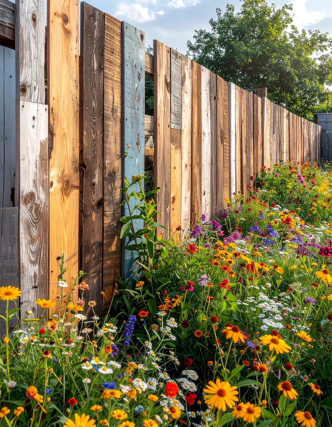 Reclaimed Wood Pallet Fence - 25 Decorative Fence Ideas to Enhance Your Outdoor Space
