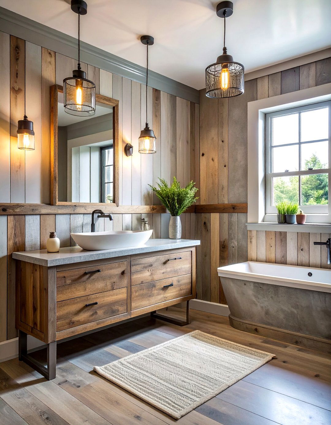 Reclaimed Wood Powder Room Wainscoting - 25 Powder Room Wainscoting Ideas for a Stylish Bathroom