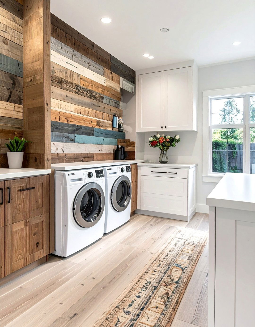 Reclaimed Wood Shiplap Laundry Room - 20 Shiplap Laundry Room Ideas for a Cozy Feel