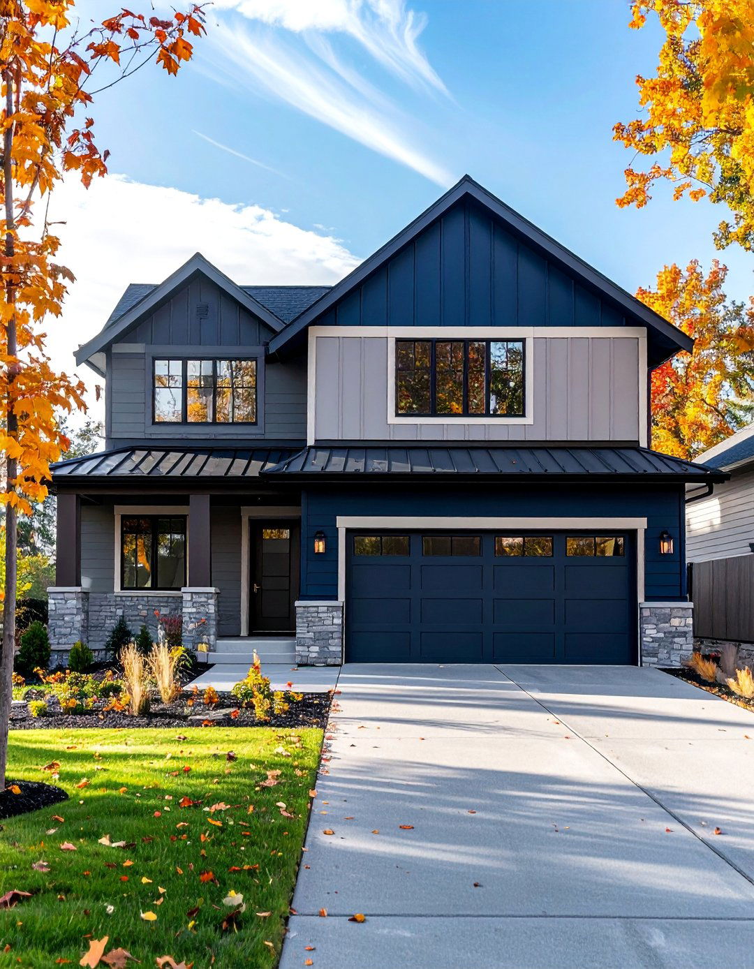 Refresh Your Ranch Home with a Two Tone Exterior Paint Scheme - 40 Curb Appeal Inspiration Ideas for Ranch Homes