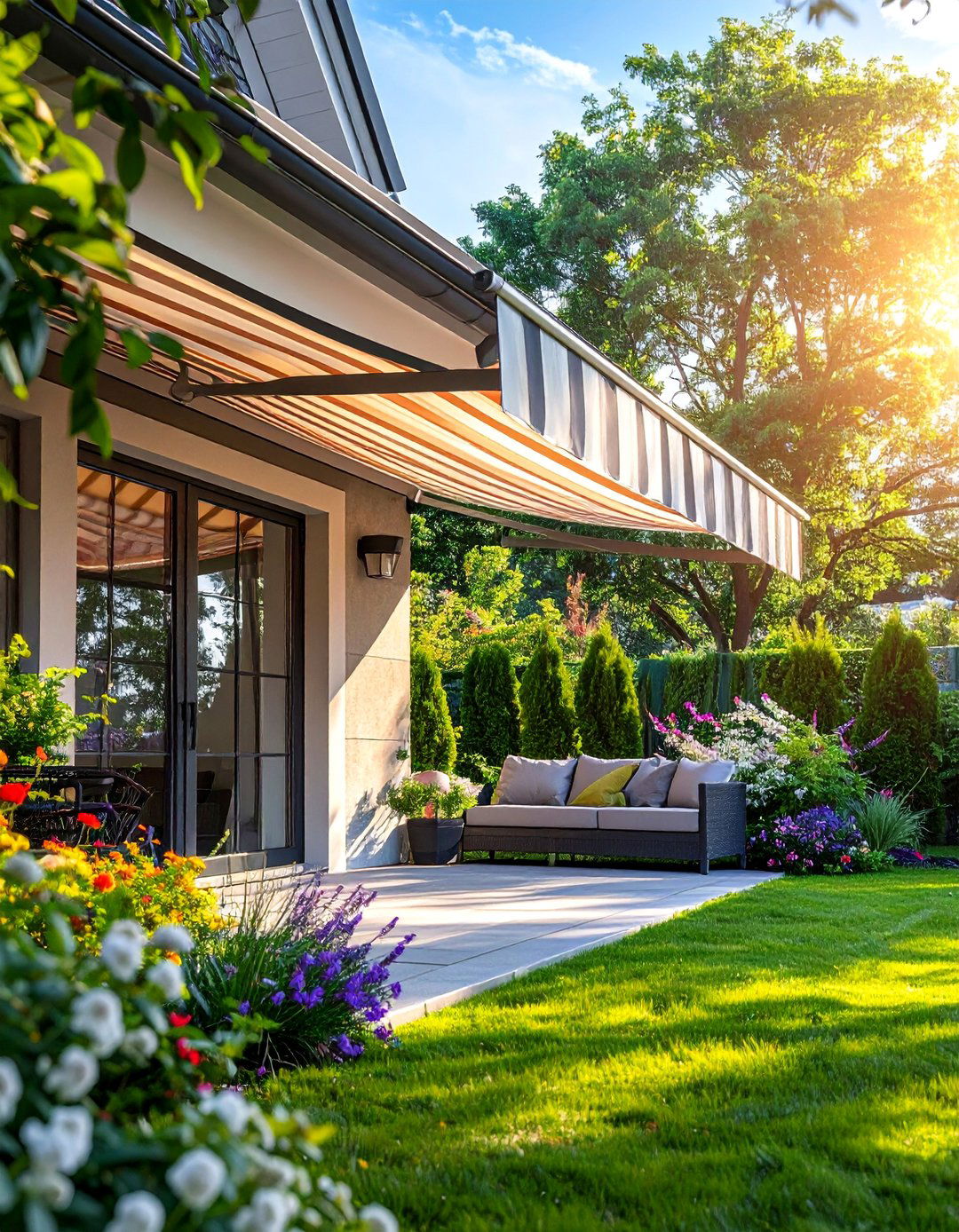 Retractable Awning Solutions - 20 Garden Shade Ideas for a Cool and Comfortable Outdoor Space