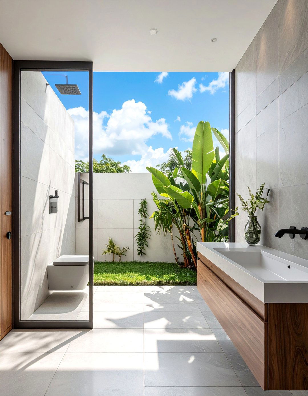 Retractable Window Systems - 30 Shower Window Ideas to Brighten Up Your Bathroom