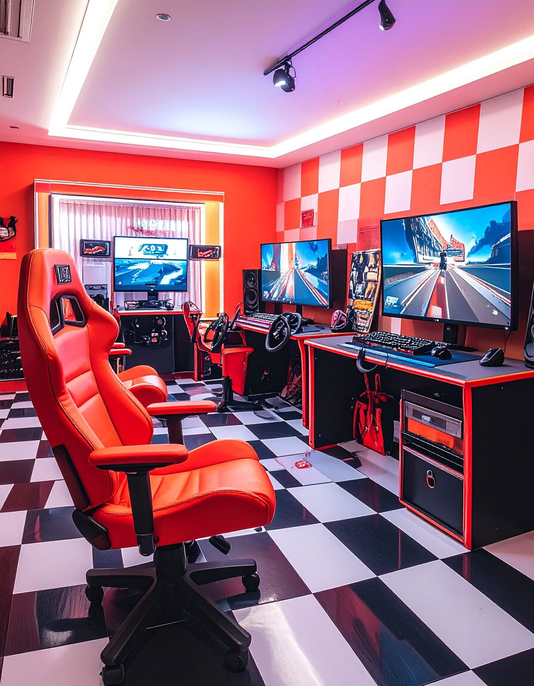 Retro Racing Circuit - 30 Retro Game Room Ideas for a Fun and Nostalgic Space