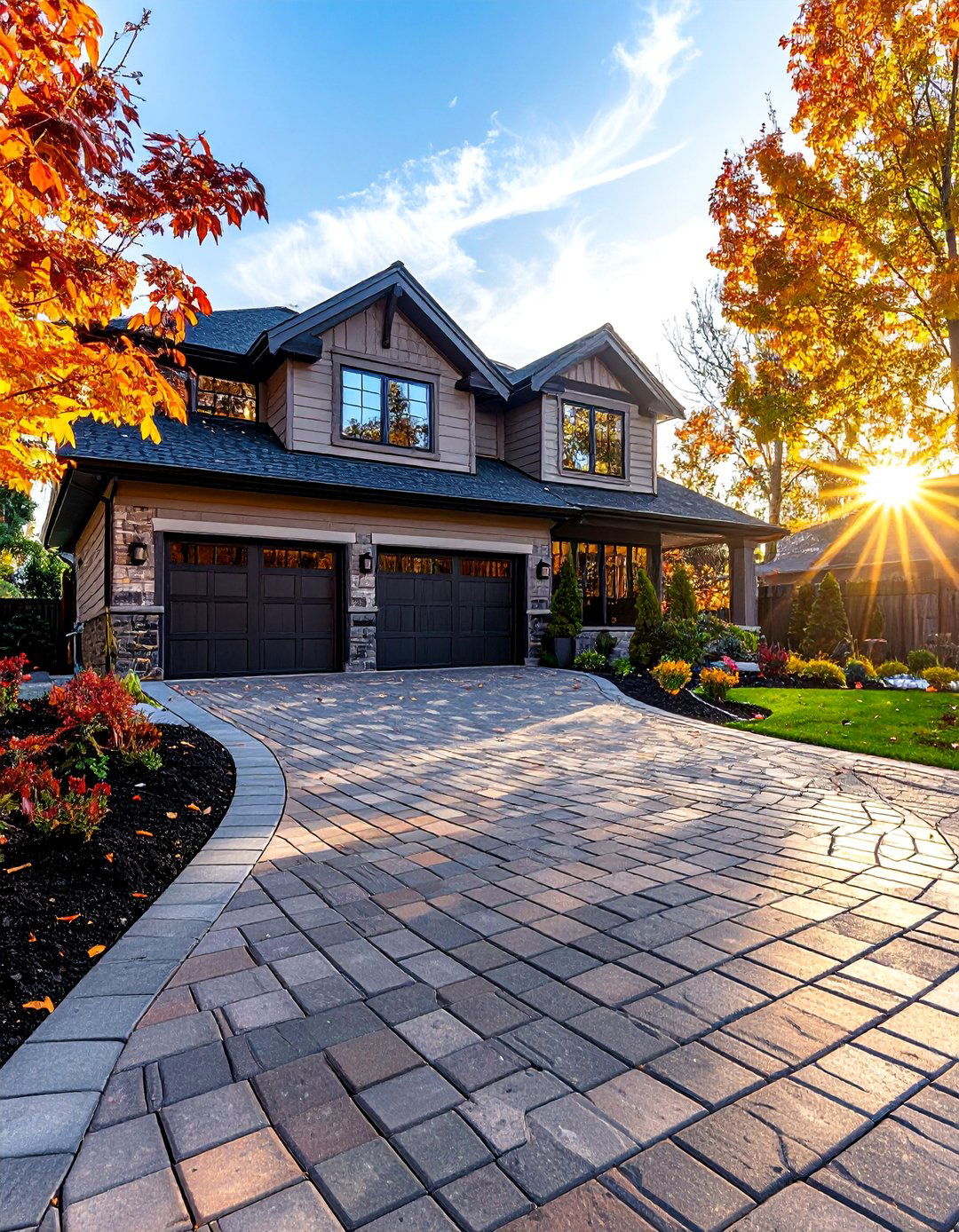 Revitalize the Driveway with New Paving - 30 Exterior Home Remodeling and Renovation Ideas