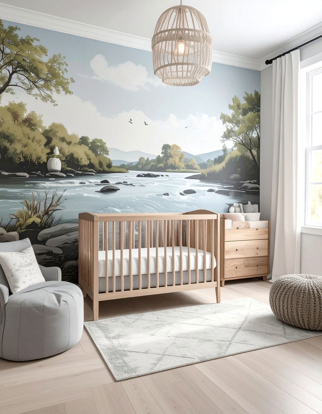 River and Stream Themed Nursery - 20 Nature Themed Nursery Ideas for a Serene Space