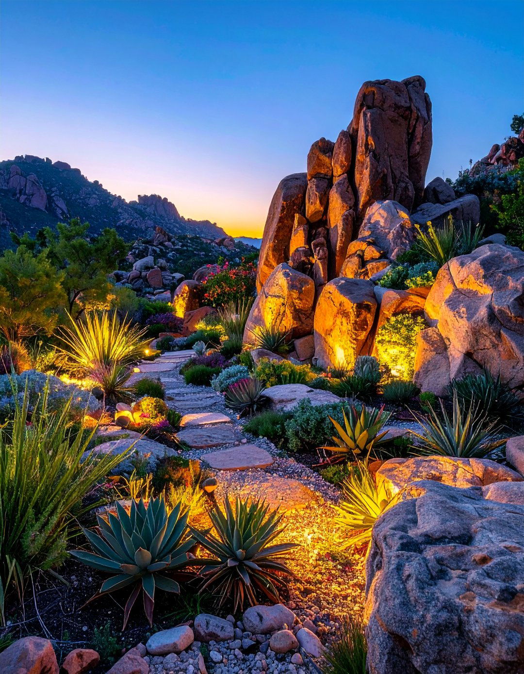 Rock Garden Highlighting - 40 Garden Lighting Ideas to Illuminate Your Outdoor Space