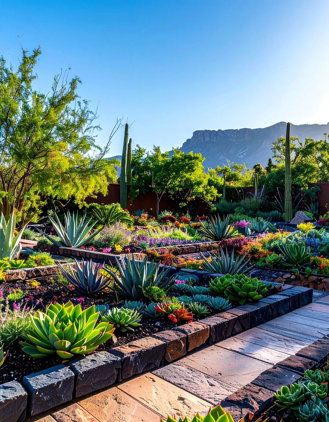 Rock and Succulent Parterre Garden - 25 Parterre Garden Ideas for Elegant Landscaping