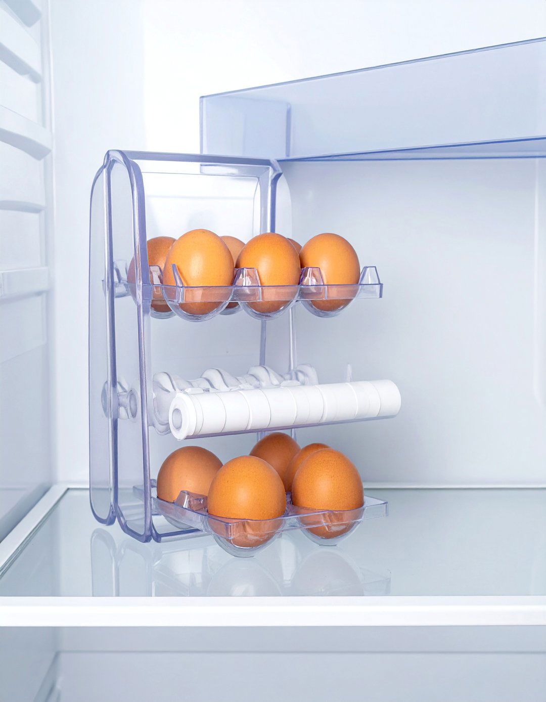 Rolling Egg Storage Systems - 20 Refrigerator Organization Ideas for a Tidy Kitchen