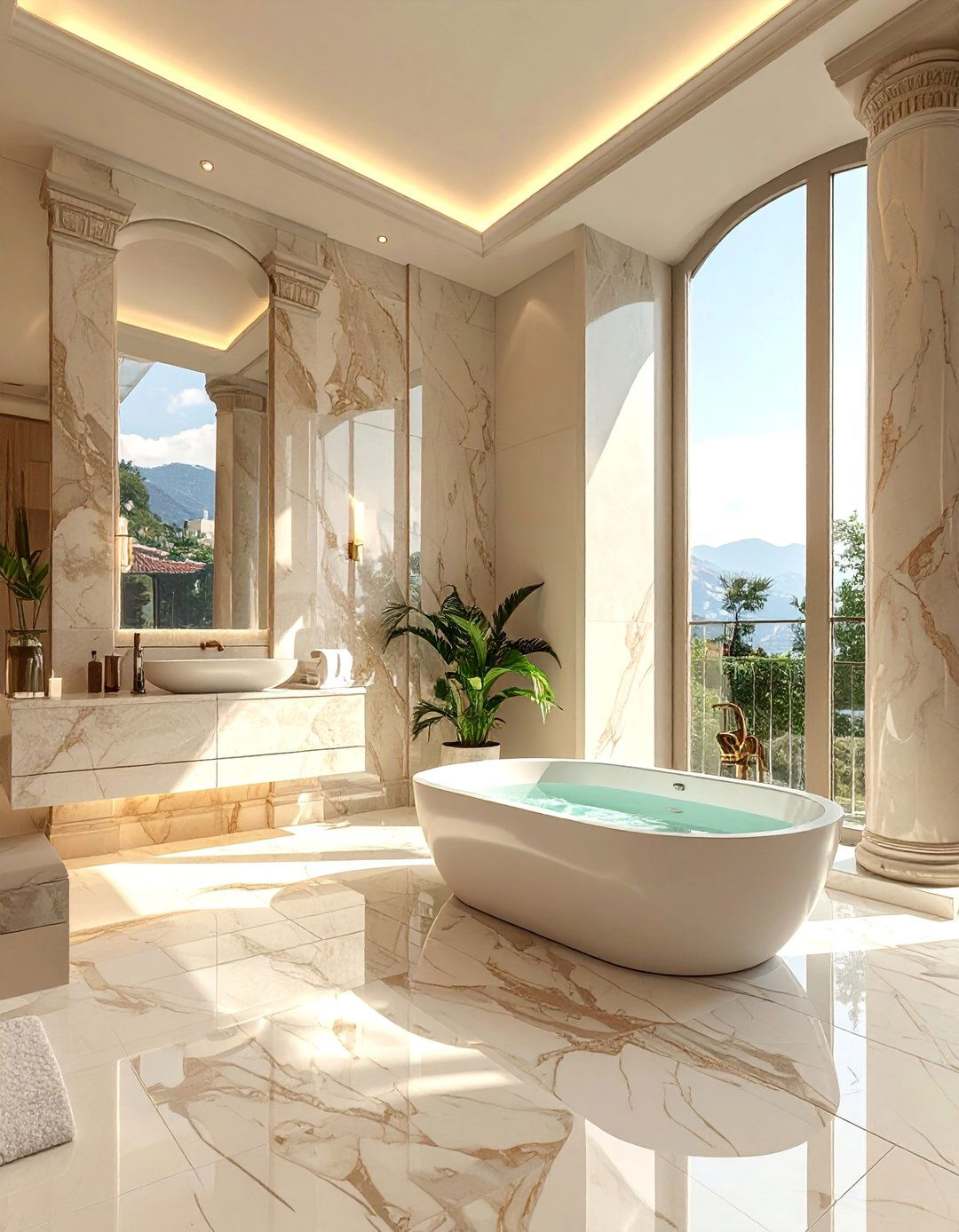 Roman Inspired Bathroom Spa - 20 Italian Interior Design Ideas for a Timeless Home