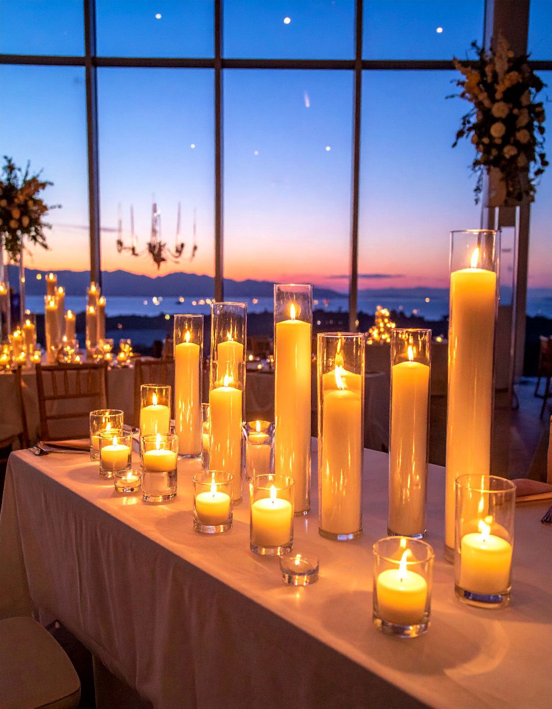 Romantic Candlelit Atmospheres - 30 Wedding Table Decoration Ideas for a Dreamy Setup