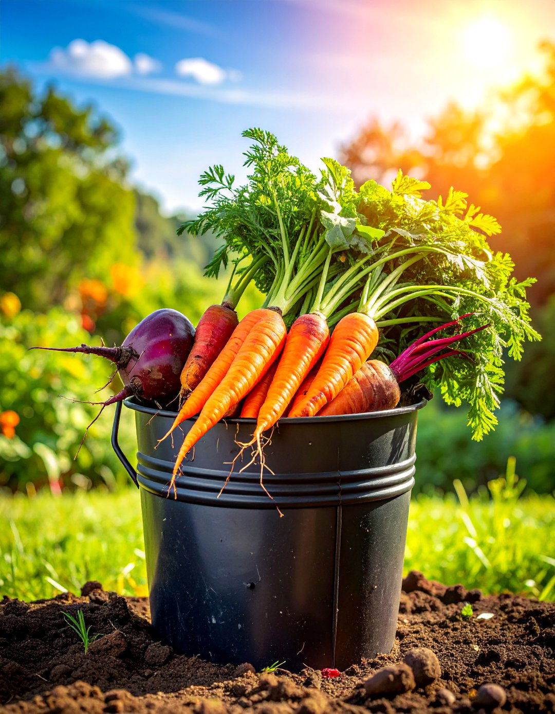 Root Vegetable Bucket Garden - 20 Bucket Garden Ideas for Creative Small Spaces