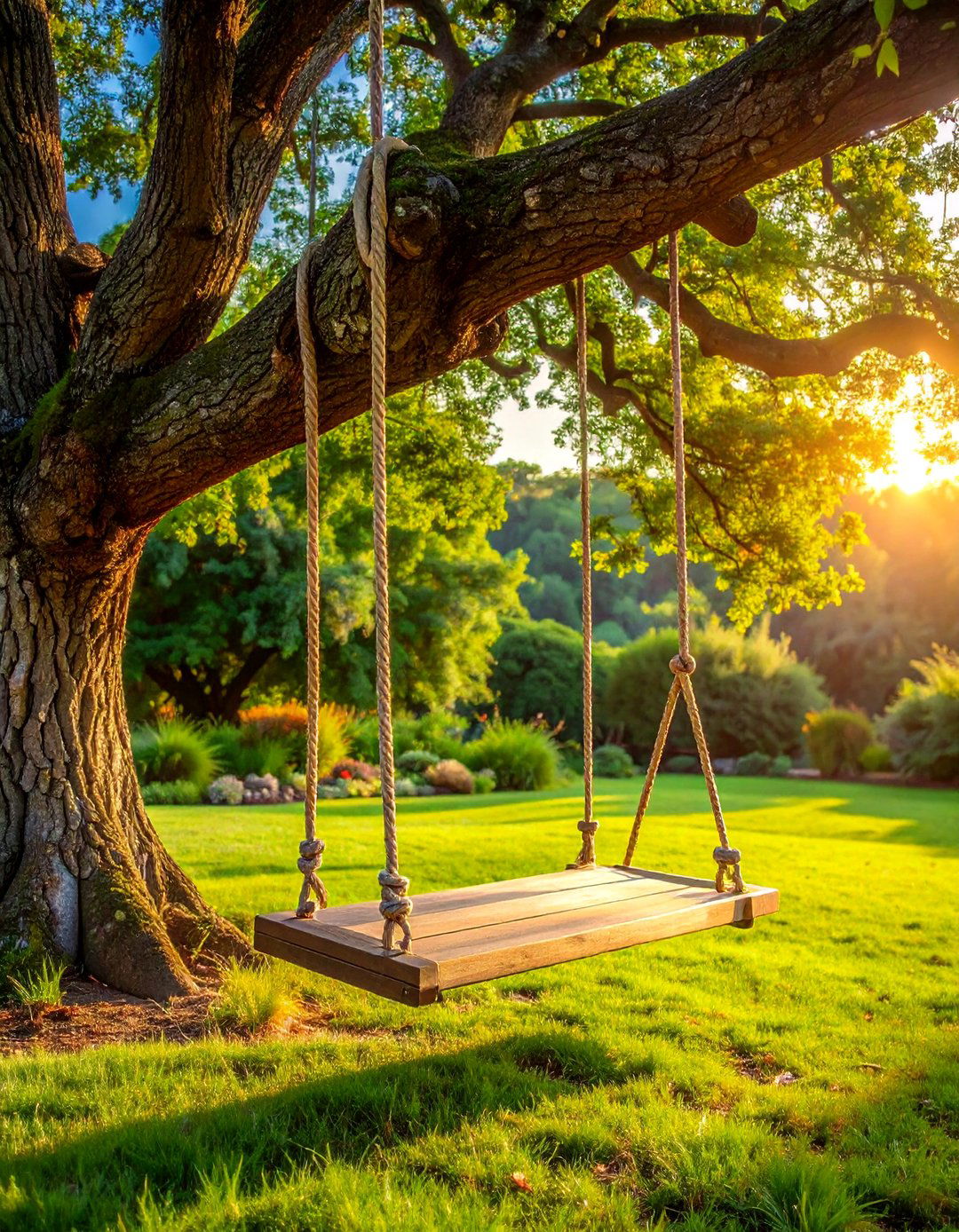 Rope and Wood Swings - 30 Rustic Landscaping Ideas to Transform Your Outdoor Space