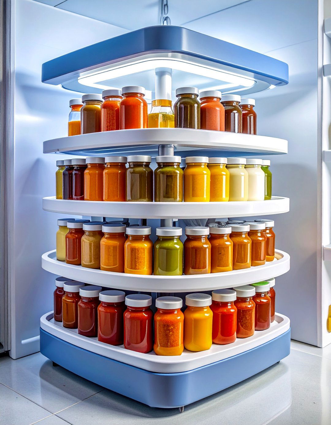 Rotating Lazy Susan Solutions - 20 Refrigerator Organization Ideas for a Tidy Kitchen
