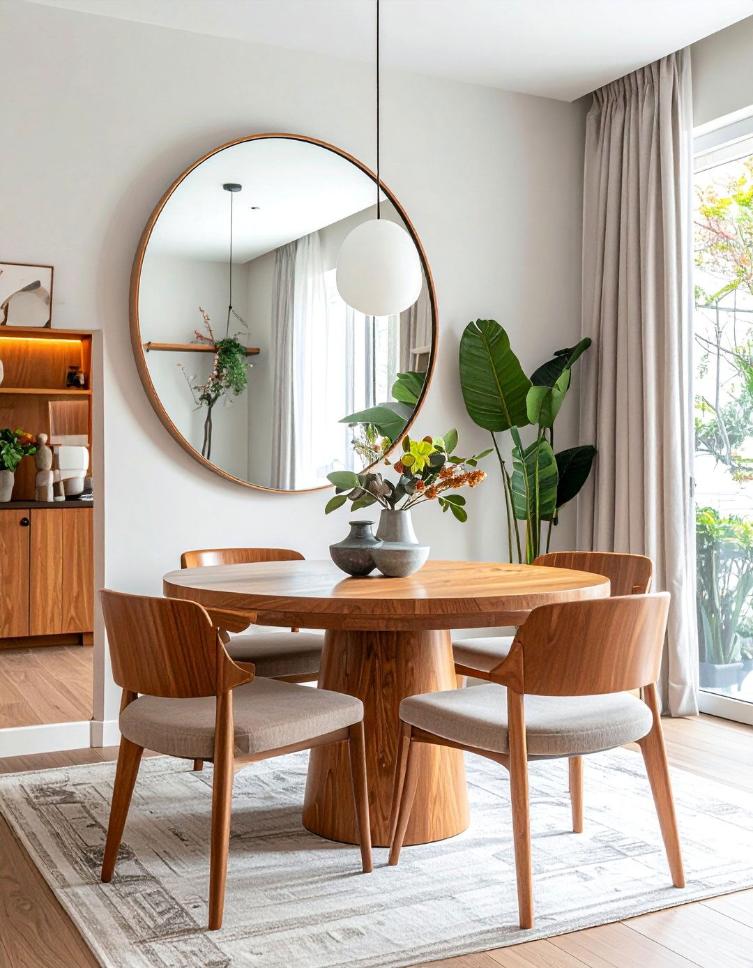 Round Dining Room Mirror Design - 25 Dining Room Mirror Ideas to Reflect Your Style