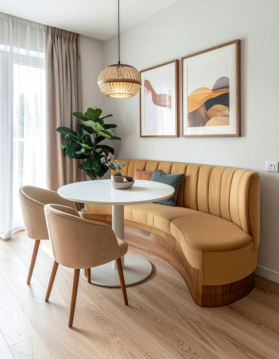 Round Table Banquette Arrangement - 40 Banquette Seating Ideas for Stylish Dining