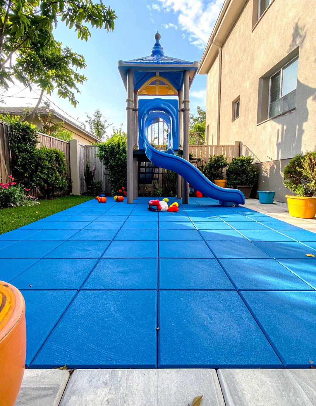 Rubber Patio Tiles for Safety and Comfort - 30 Patio Tile Ideas for a Stylish Outdoor Space