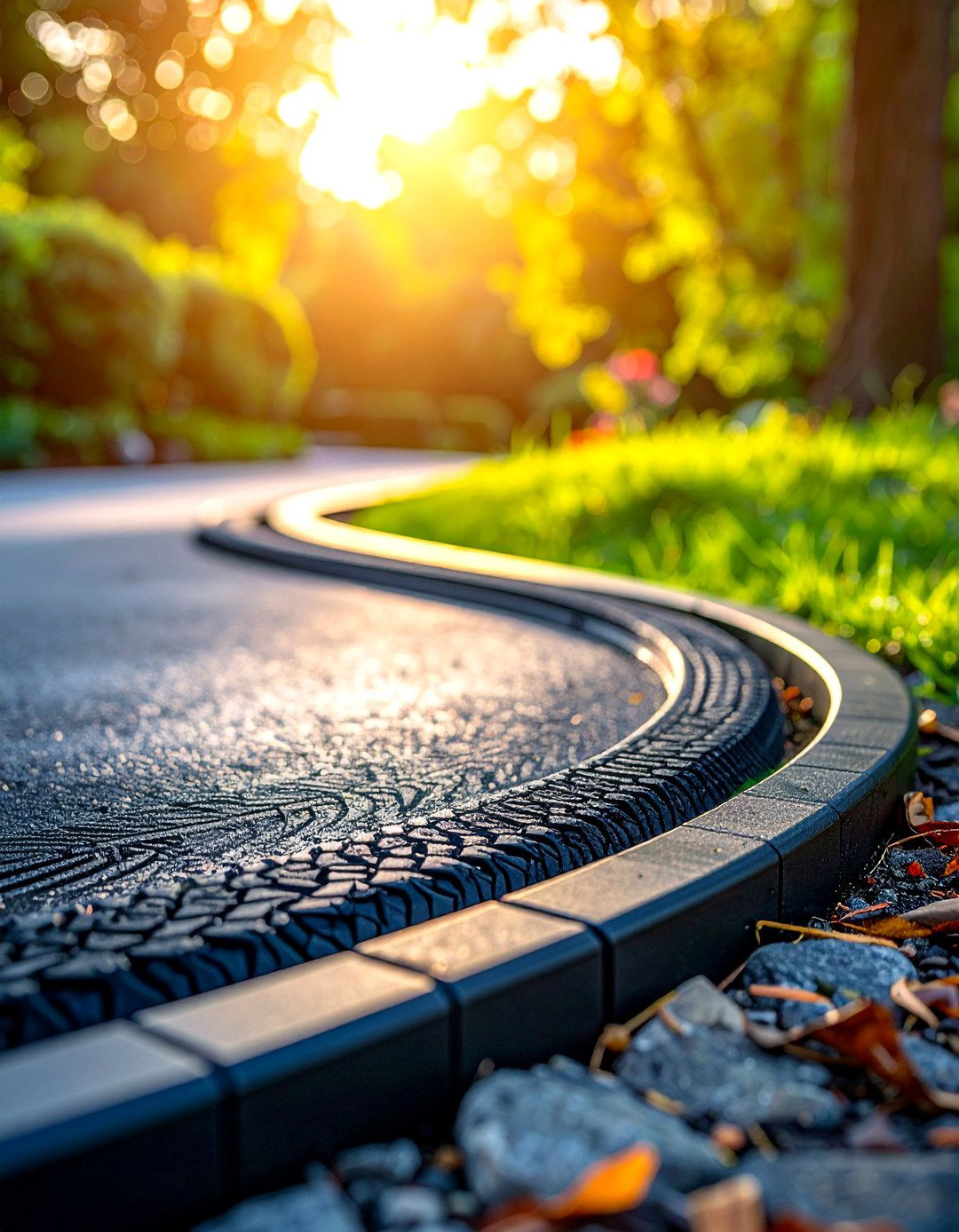 Rubber Strip Edging - 30 Driveway Edging Ideas to Enhance Your Curb Appeal