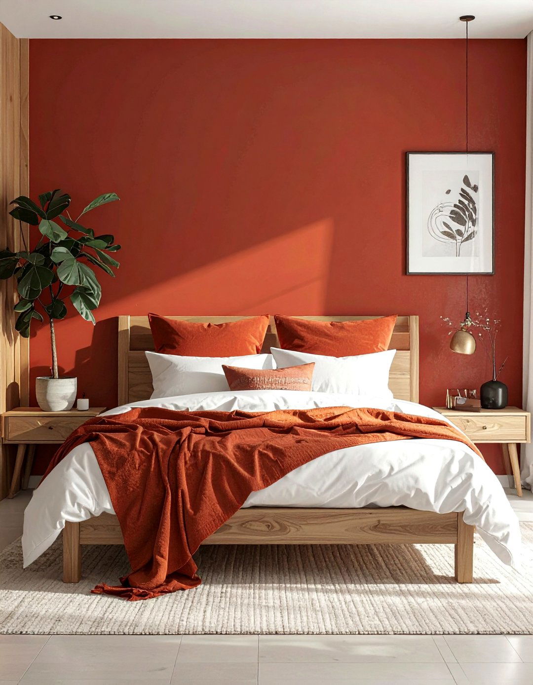 Rust Accent Wall Bedroom - 15 Rust Bedroom Ideas for a Warm and Cozy Ambiance